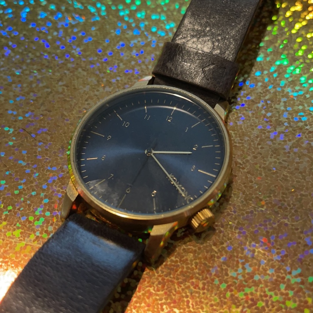 Komono Navy Blue and Gold Watch